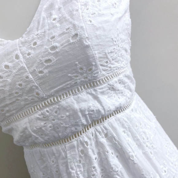 Altar'd State White crochet cut out sundress cottagecore boho fairy summer - Picture 4 of 7